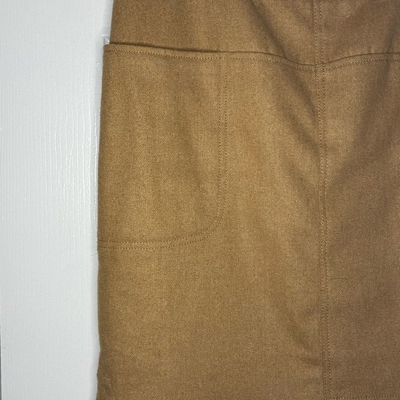 Vineyard vines wool mix skirt brown zipper pocket - Picture 11 of 12